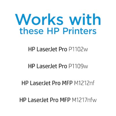 HP 85A Black Standard Yield Toner Cartridge, Print Up to 1600 Pages (CE285A)