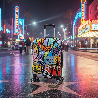 InUSA 20" Hardside Hollywood Suitcase, 4-Wheeled Spinner, TSA Checkpoint Friendly, Hollywood (IUAPC00S-HOL)