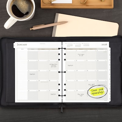 2027 AT-A-GLANCE 8.5" x 11" Monthly Planner Refill Pages, White/Brown (491-685-27)