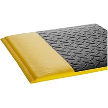 Crown Mats Wear-Bond Tuff-Spun Anti-Fatigue Mat, 36 x 60, Black/Yellow (WB 0035YD)
