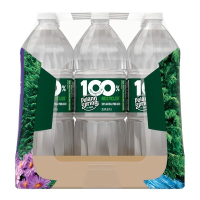 Poland Spring 100% Natural Spring Water, 33.8 oz. Plastic Bottles, 15/Carton (12349654)