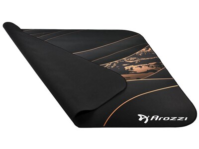 Arozzi ZONA Quattro Collection Carpet & Hard Floor Chair Mat, Black/Gold (AZ-ZONA-QTRO-BKGD)