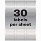 Avery PermaTrack Metallic Laser Asset Tag Labels, 3/4" x 2", Silver, 30 Labels/Sheet, 8 Sheets/Pack, 240 Asset Tags/Pack (61524)