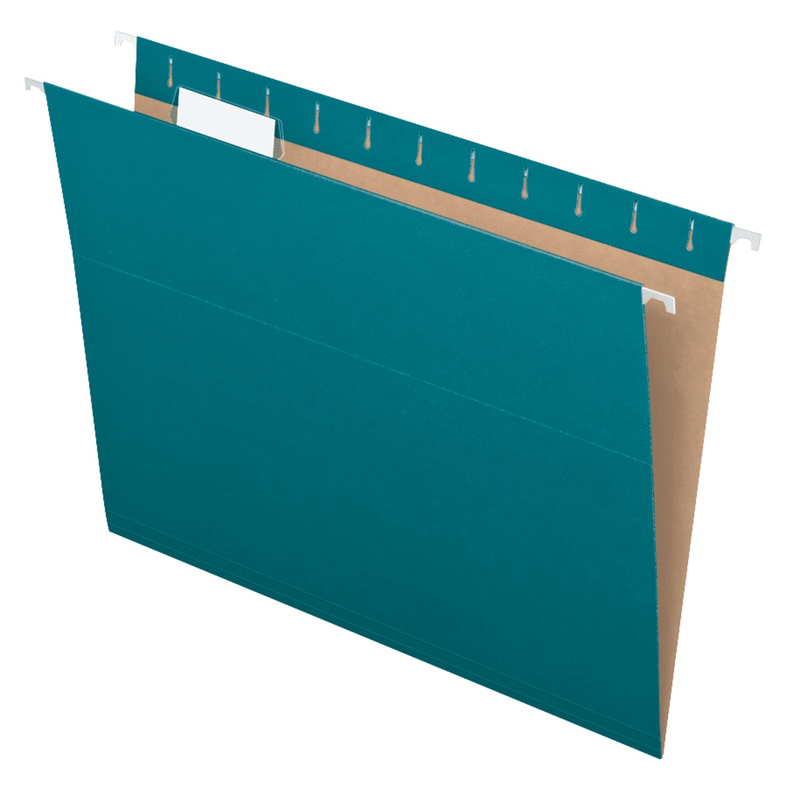 Pendaflex Recycled Hanging File Folders, 1/5 Tab, Letter Size, Teal, 25/Box (81614)