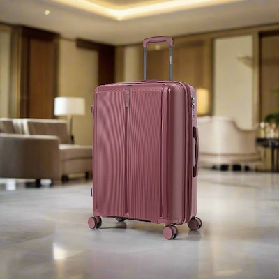 DUKAP Airley 25.79 Hardside Suitcase, 4-Wheeled Spinner, TSA Checkpoint Friendly, Wine (DKAIR00M-WIN)