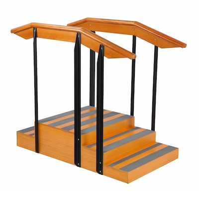 Viva Comfort Physical Therapy Non-slip Staircase with Safety Handles, 500 lbs. Capacity, Natural Woo