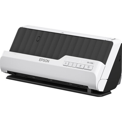 Epson DS-C330 Compact  USB Duplex Document Scanner, Black, White (B11B272201)