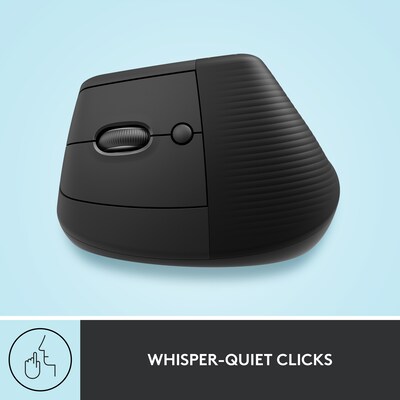 Logitech Lift Left for Business Wireless Ergonomic Left Handed Optical Mouse, Graphite (910-006467)