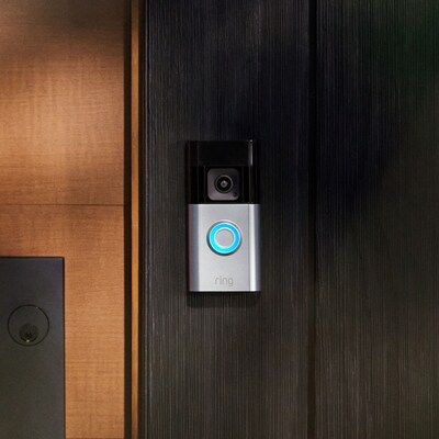 Ring WiFi Wireless Battery Doorbell Pro, Satin Nickel (B0B2BY4ZG7)