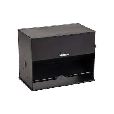 Mind Reader Plastic Straw Dispenser, Black (STRAWPUSH-BLK)