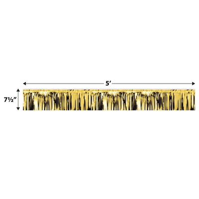 Beistle Metallic Fringe Banner, Gold (56092-GD)