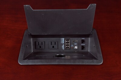Regency Tabletop Power and Data Port, Black (DPEL2)