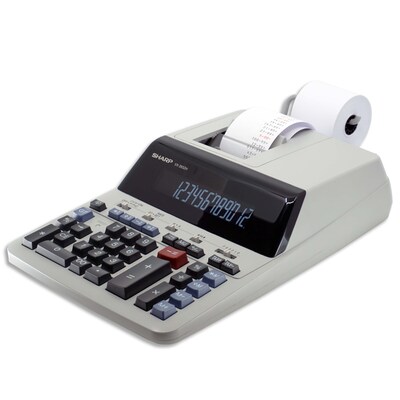 Sharp VX-2652H Heavy Duty Commercial 12-Digit Printing Calculator, White