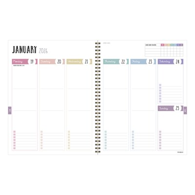 2025-2026 TF Publishing Biggest Blooms 9" x 11" Academic Year Weekly & Monthly Planner, Paperboard Cover (AY26-9704)