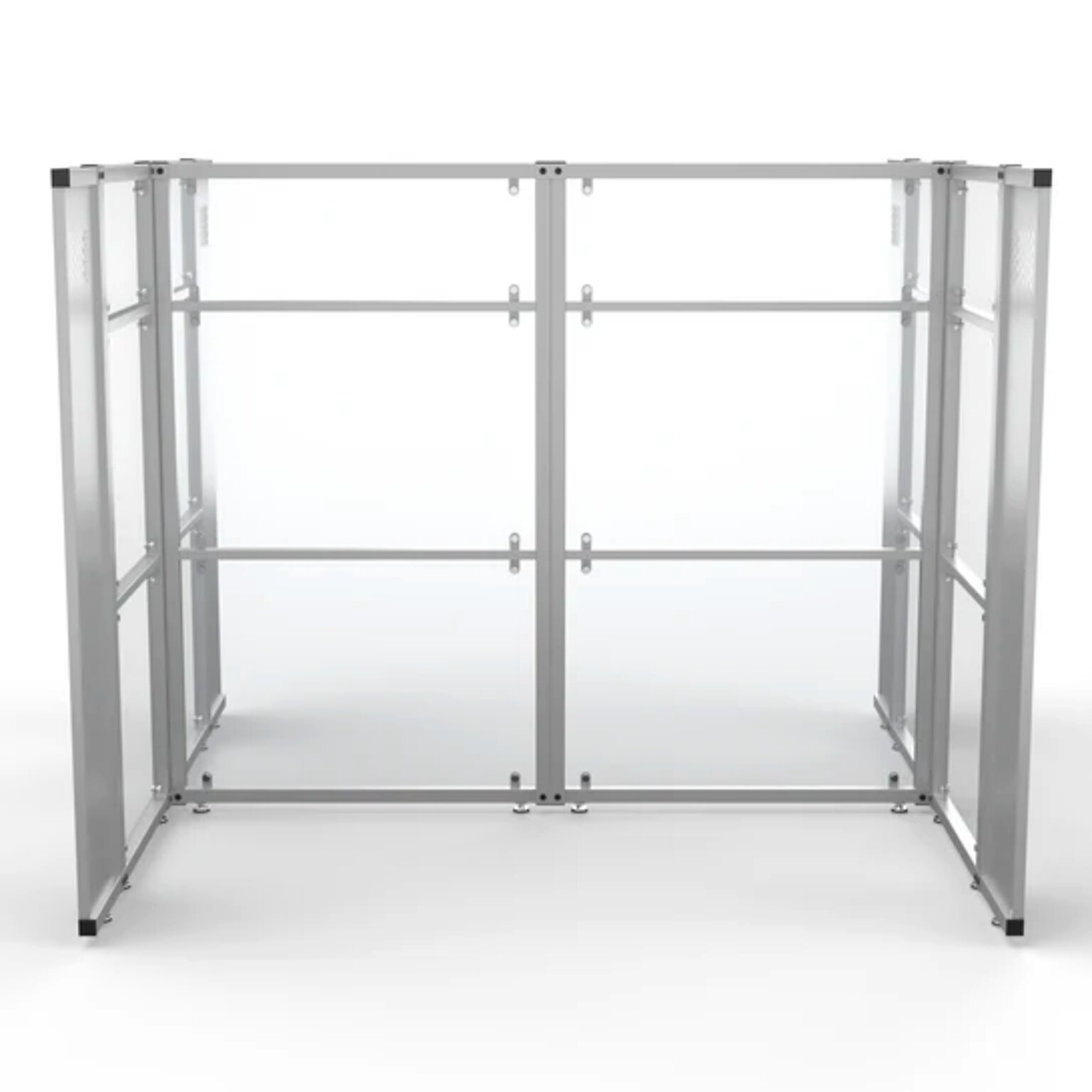 VersaDesk WorkNest 66H x 81W 2 Person H-Shaped Cubicle Panel Workstation, Silver (WNCH-7296-S)