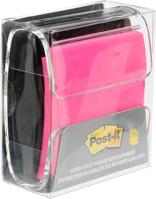 Post-it Pop-Up Notes Dispenser for 3" x 3" Notes, Black (WD-330-BK)