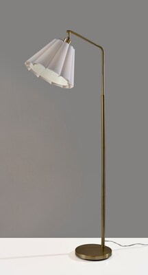 Adesso Lyra 60" Antique Brass Floor Lamp with Empire Shade (2608-21)