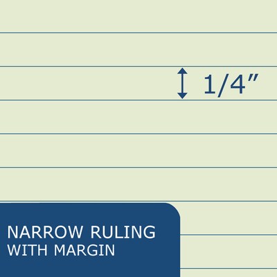 Roaring Spring Paper Products 1-Subject Computation Notebooks, 7.5" x 9.75", Narrow Ruled, 60 Sheets, Blue, 24/Carton (77572cs)