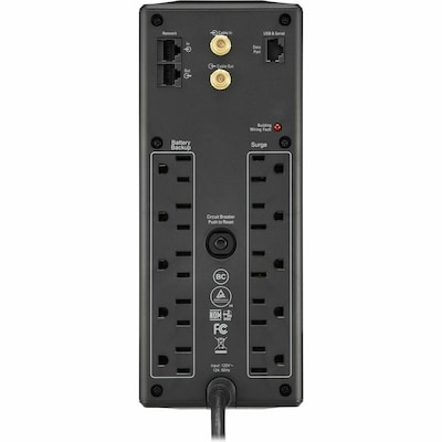 APC Back UPS Pro 1350VA 10-Outlet Battery Backup and Surge Protector, Black (BX1350M)