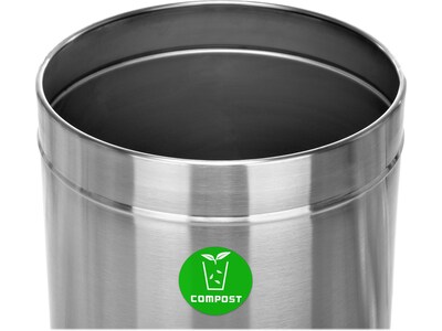 Alpine Industries 27 Gallon Indoor Compost Bin, Silver (475-27-CO)