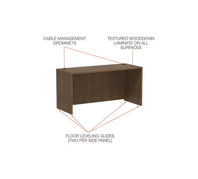 Alera Valencia Series 59" Credenza Shell, Modern Walnut (ALEVA256024WA)