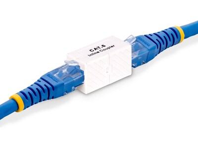StarTech RJ45 Coupler to Inline Cat6 Coupler, Female to Female, White (IN-CAT6-COUPLER-U1)