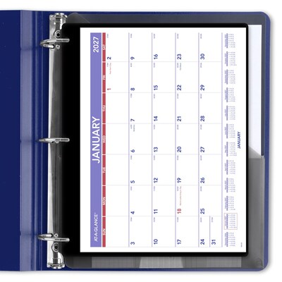 2027 AT-A-GLANCE 11" x 8" Monthly Wet Erase Desk or Wall Calendar, White/Purple (SK8-00-27)