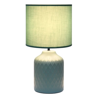Simple Designs Touch of Chevron 17.25 LED Table Lamp, Seafoam Green (LT2122-SEA)