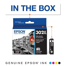 Epson T302XL Photo Black High Yield Ink Cartridge