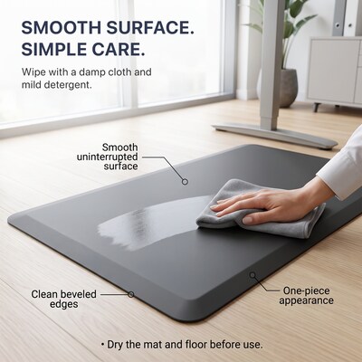 Uncaged Ergonomics Anti-Fatigue Mat, 34" x 20", Black (MAT34)