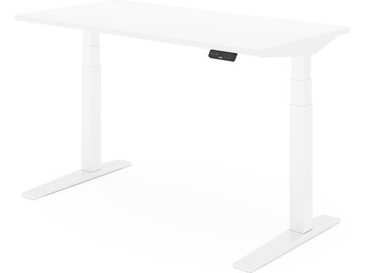 FlexiSpot E7 Pro 55W Electric Adjustable Standing Desk, White (E7WPRO5528-W)
