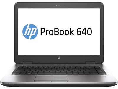 HP ProBook 640 G2 14" Refurbished Laptop, Intel Core i5, 16GB Memory, 256GB SSD, Windows 10 Pro (051791291245)