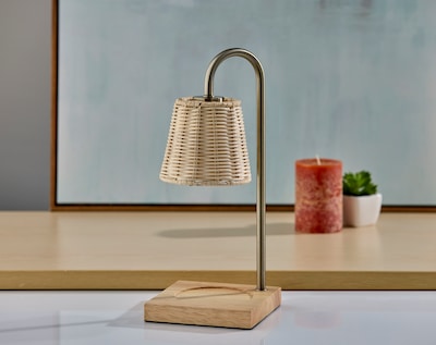 Simplee Adesso Ridgley Candlewarmer 13.25" Halogen Table Lamp, Antique Brass (SL1190-21)