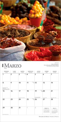 2026 BrownTrout Mercados de Mexico Markets of Mexico 12" x 12" Monthly Wall Calendar (9798330704552)