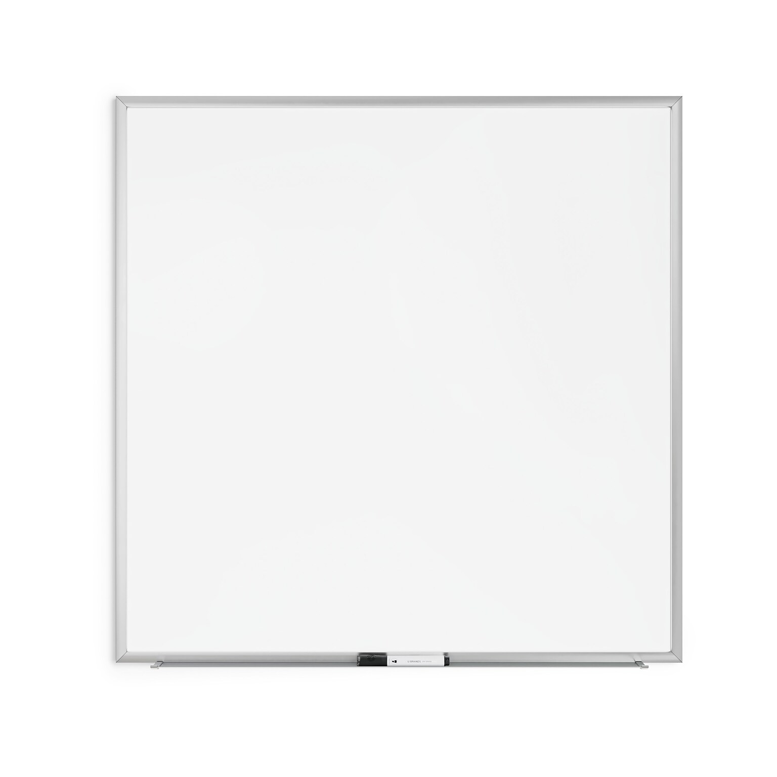 U Brands Steel Dry-Erase Whiteboard, Aluminum Frame, 3 x 3 (2890U00-01)