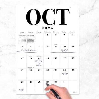 2025-2026 TF Publishing 12" x 17" Academic Monthly Wall Calendar (AY26-8512)