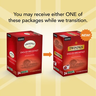 Twinings of London  English Breakfast Black Tea, Keurig® K-Cup® Pods, 24/Box (TNA85780)