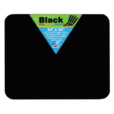 Flipside Black Dry-Erase Whiteboard, 3 x 2 (40088)