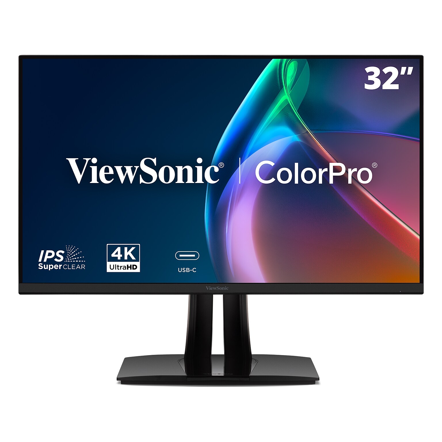 ViewSonic 32 4K UHD 60Hz LCD Monitor with 100W USB-C, 100% sRGB, Advanced Ergonomics, Black (VP3256A-4K)