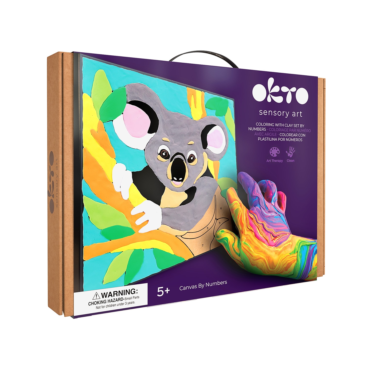 OKTO Clay-by-Number Koala Air-Dry Clay Art Kit, 17/Set (OKT20028)