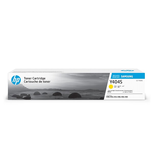 HP Y404S Yellow Toner Cartridge for Samsung CLT-Y404S (SU444), Samsung-branded printer supplies are now HP-branded