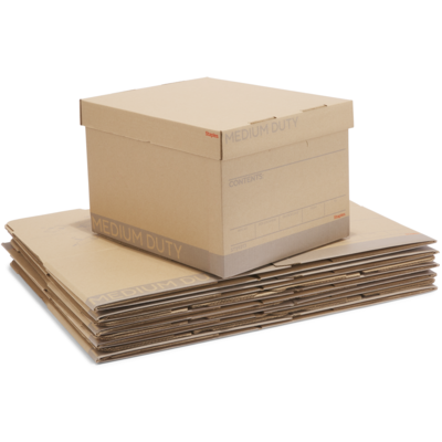 Staples Medium Duty File Box, Lift Off Lid, Letter/Legal, Brown/Gray, 12/Carton (TR59213)