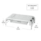 Mind Reader Monitor Stand with Paper Tray, Metal, White (MESHMONSTA-WHT)