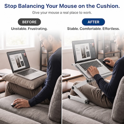 Uncaged Ergonomics WorkEZ Cool 16 Laptop Cooling Stand with 2 Fans, 3 USB Ports, Silver (WECs)