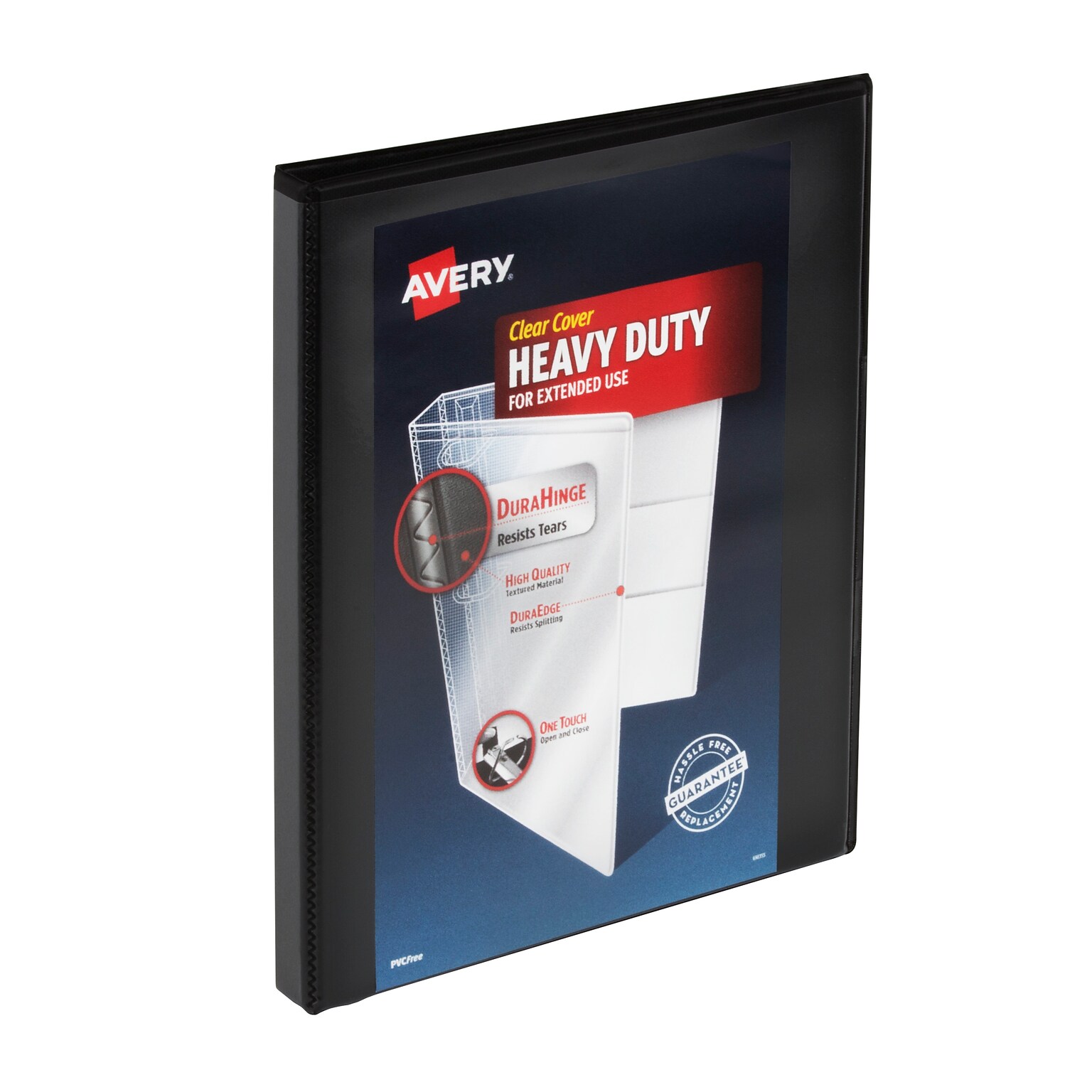 Avery Heavy Duty 1/2 3-Ring View Binders, Slant Ring, Black (79766)