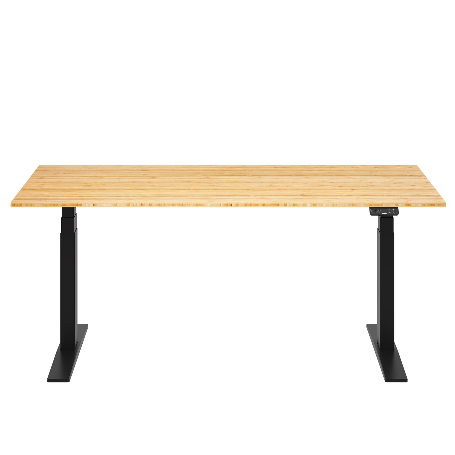 FlexiSpot E7COMMERCIAL 72W Electric Adjustable Standing Desk, Bamboo/Black (E7BCOM7230-LBZB)