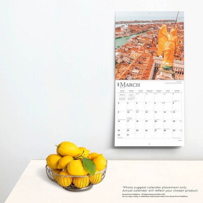 2025 BrownTrout Venice 12" x 12" Monthly Wall Calendar (9781975476311)