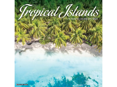 2025 Blue Sky Tropical Islands 12 x 12 Monthly Wall Calendar (45169)