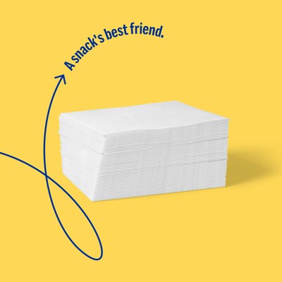 Perk™ Luncheon Lunch Napkin, 1-ply, White, 400 Napkins/Pack (PK28584)