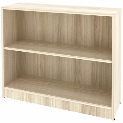 Lorell 29" 2-Shelf Bookcase with Adjustable-Shelves, Modern Elm Laminate (LLR66339)